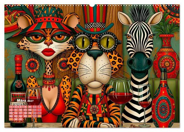 Produktbild: Tierisch extravagant (Wandkalender 2027 DIN A2 quer), CALVENDO Monatskalender