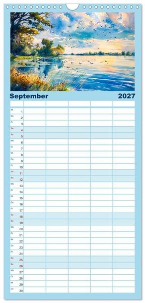 Produktbild: Familienplaner 2027 - Havelland Flair - Immer in Flussn&auml;he mit 5 Spalten (Wandkalender, 21 x 45 cm) CALVENDO