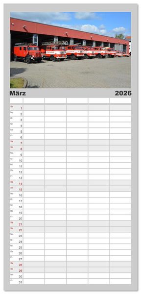Produktbild: Familienplaner 2026 - Einsatzfahrzeuge der DDR mit 5 Spalten (Wandkalender, 21 x 45 cm) CALVENDO