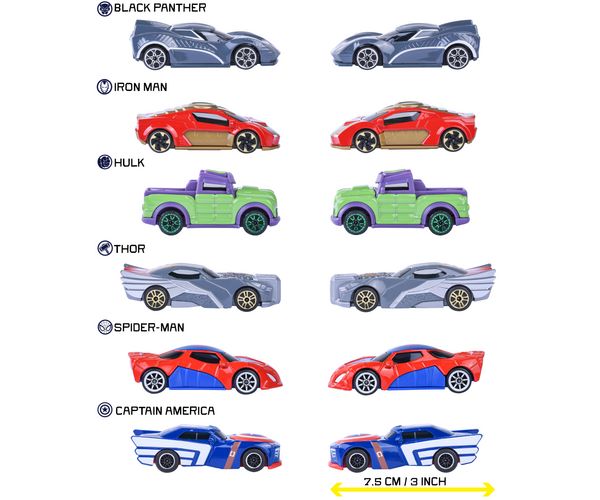 Produktbild: Marvel Single Pack Vehicles, 6-sort.