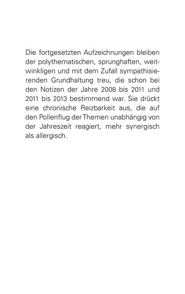 Produktbild: Zeilen und Tage III - Notizen 2013-2016 (Datierte Notizen 3)
