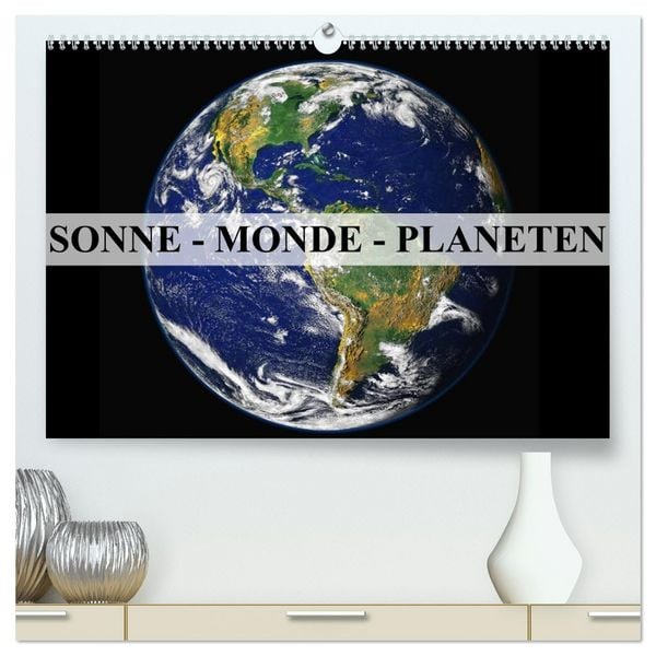 Produktbild: Sonne, Monde und Planeten (hochwertiger Premium Wandkalender 2026 DIN A2 quer), Kunstdruck in Hochglanz