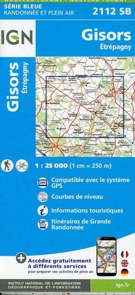 Produktbild: Gisors-&Eacute;tr&eacute;pagny 1:25 000