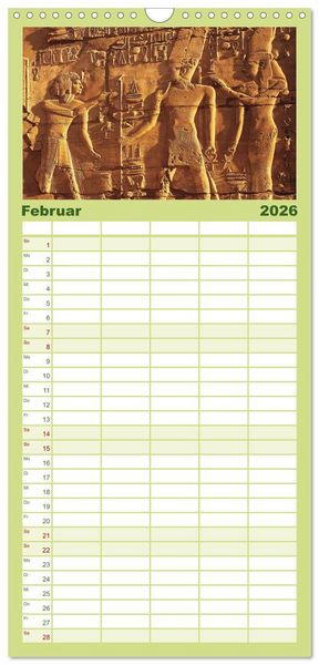 Produktbild: Familienplaner 2026 - &Auml;gypten mit 5 Spalten (Wandkalender, 21 x 45 cm) CALVENDO