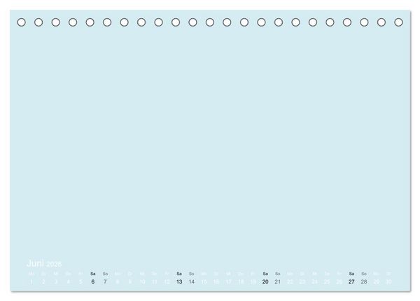 Produktbild: Bastelkalender - hell Blau (Tischkalender 2026 DIN A5 quer), CALVENDO Monatskalender