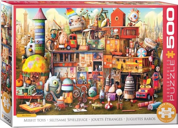 Eurographics 6500-5909 - Misfit Toys, Seltsame Spielzeuge, Family-Puzzle, Large Pieces, 500 Teile