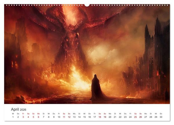 Produktbild: Das Reich der fl&uuml;sternden Schatten (hochwertiger Premium Wandkalender 2026 DIN A2 quer), Kunstdruck in Hochglanz
