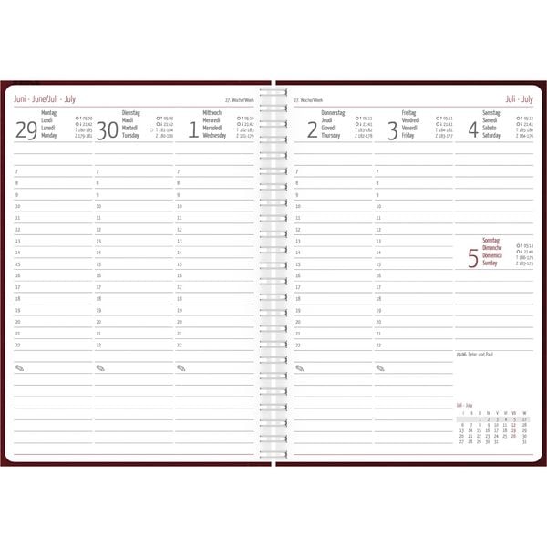 Wochenplaner Nature Line Flower 2026 - Taschen-Kalender A5 - 1 Woche 2 Seiten - Ringbindung - 128 Seiten - Umwelt-Kalender - mit Hardcover - Alpha Edi
