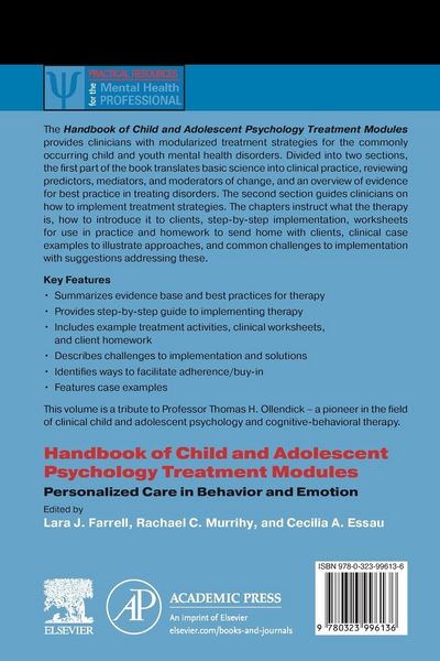 Produktbild: Handbook of Child and Adolescent Psychology Treatment Modules