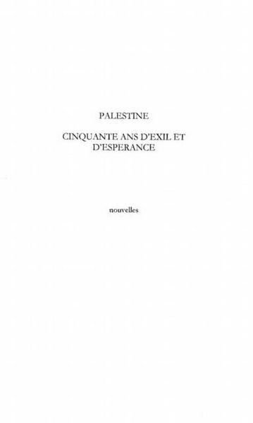 Produktbild: Palestine cinquante ans d'exilet d'espe
