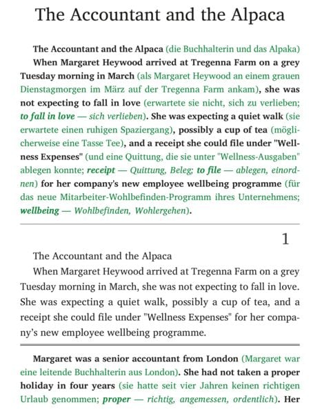 Produktbild: Englisch lernen mit lustigen Kurzgeschichten (A2-B1) - The Therapy Alpacas of Truro (+ Audio-CD)