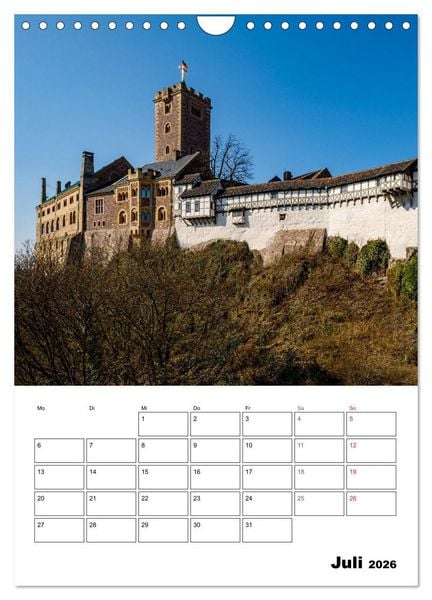 Produktbild: Die Th&uuml;ringer Wartburg (Wandkalender 2026 DIN A4 hoch), CALVENDO Monatskalender
