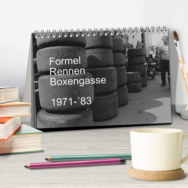 Produktbild: Formel, Rennen, Boxengasse 1971-&acute;83 (Tischkalender 2026 DIN A5 quer), CALVENDO Monatskalender