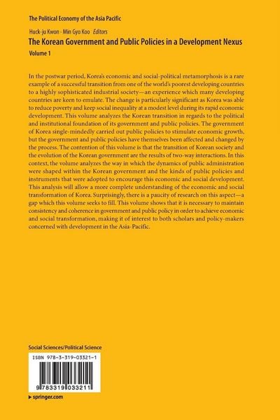 Produktbild: The Korean Government and Public Policies in a Development Nexus, Volume 1