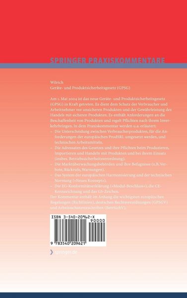 Produktbild: Ger&auml;te- und Produktsicherheitsgesetz (GPSG)