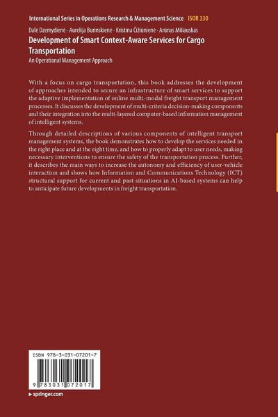 Produktbild: Development of Smart Context-Aware Services for Cargo Transportation