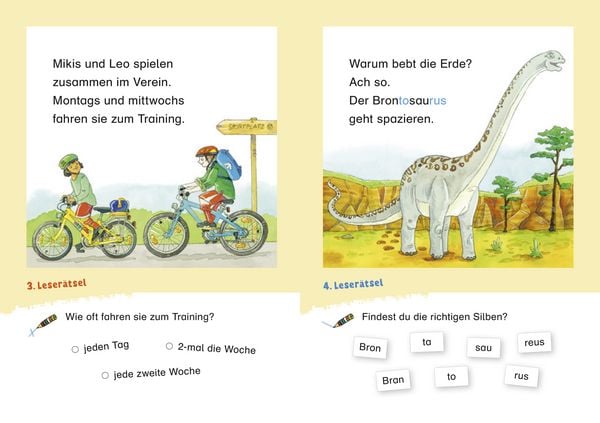 Produktbild: Duden Leseprofi &ndash; Coole Leser&auml;tsel zum Schulstart &ndash; Dinos und Fu&szlig;ball, 1. Klasse