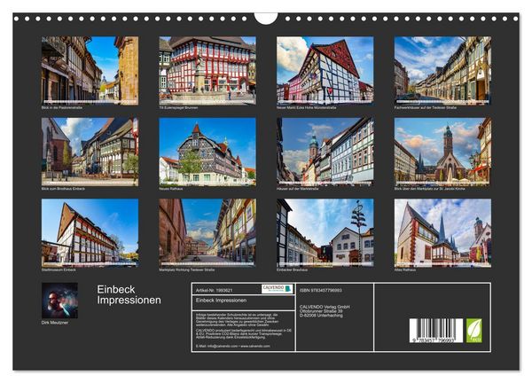 Produktbild: Einbeck Impressionen (Wandkalender 2026 DIN A3 quer), CALVENDO Monatskalender