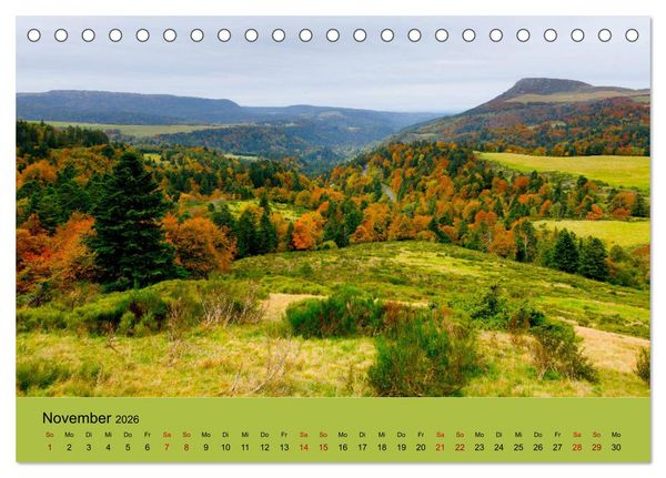 Produktbild: Naturparadies Auvergne (Tischkalender 2026 DIN A5 quer), CALVENDO Monatskalender