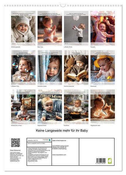 Produktbild: Keine Langeweile mehr f&uuml;r ihr Baby (Wandkalender 2026 DIN A2 hoch), CALVENDO Monatskalender