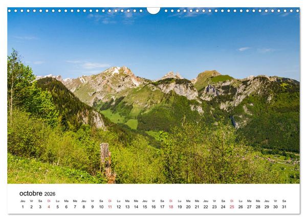Produktbild: Randonn&eacute;es en Suisse alpages valaisans (Calendrier mural 2026 DIN A3 vertical), CALVENDO calendrier mensuel