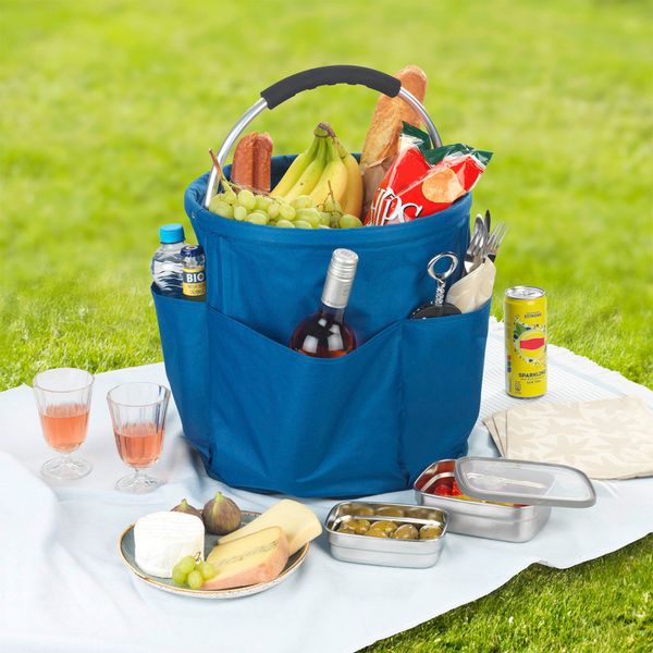 Produktbild: Universal Reinigungs Caddy Mod. Herkules 34 l, Blau, mit 5 Au&szlig;entaschen f&uuml;r Schw&auml;mme und T&uuml;cher