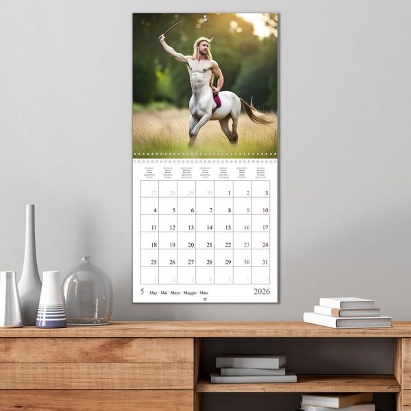 Produktbild: AI heroes, gods and creatures of Greek mythology (Wall Calendar 2026 12 &times; 12 Inch) CALVENDO 12 Month Wall Calendar