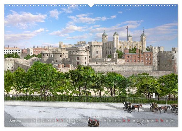 Produktbild: London around 1890-1900 - photos restored and colourised (High Quality Premium Wall Calendar 2026 DIN A2 landscape),CALVENDO 12 Month Wall Calendar