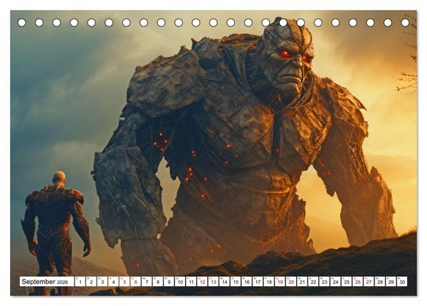 Produktbild: Mystische Kreaturen - Ein Jahr voller Magie und Fantasie (Tischkalender 2026 DIN A5 quer), CALVENDO Monatskalender