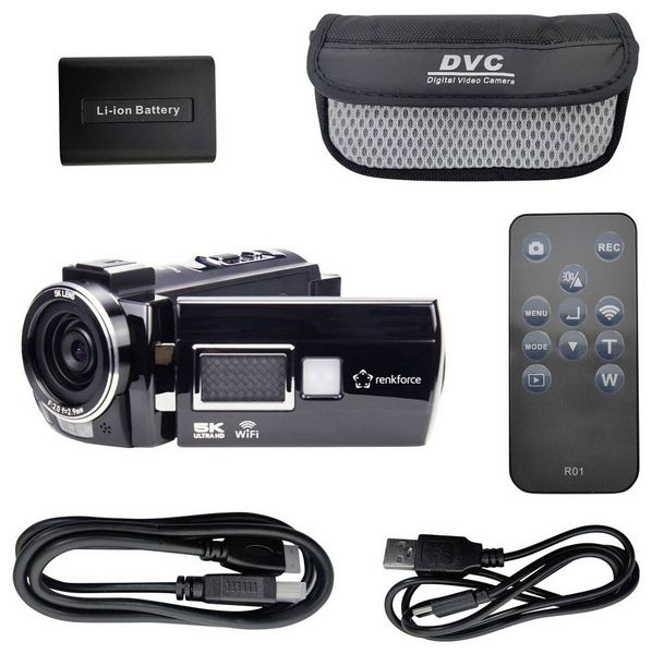 Produktbild: Renkforce RF-DV-200 Camcorder 5K 7.6cm 3 Zoll 8 Megapixel Schwarz