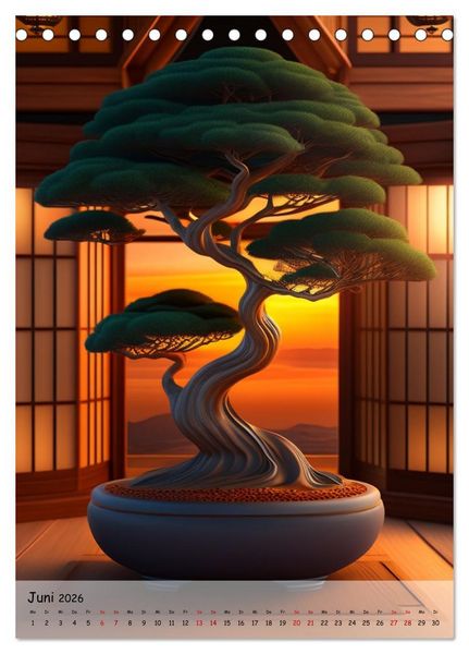 Produktbild: Bonsai Kunstwerke (Tischkalender 2026 DIN A5 hoch), CALVENDO Monatskalender