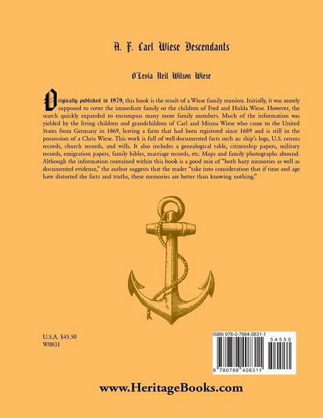 Produktbild: A. F. Carl Wiese Descendants