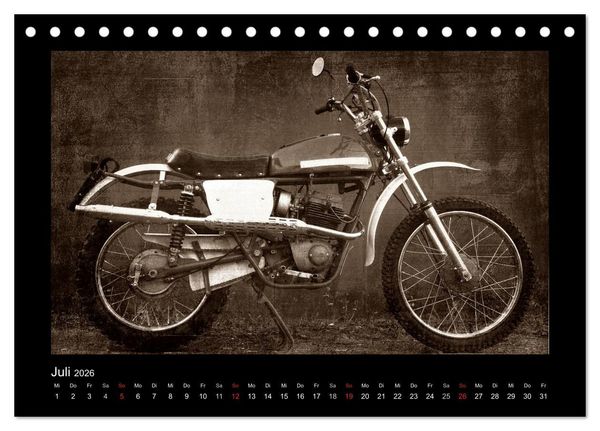 Produktbild: Motorrad Oldtimer (Tischkalender 2026 DIN A5 quer), CALVENDO Monatskalender