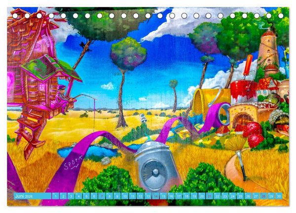 Produktbild: Street art K&ouml;ln Michael Jaster (Tischkalender 2026 DIN A5 quer), CALVENDO Monatskalender