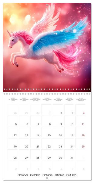 Produktbild: Unicorn Whispers - Tales of Glitter and Grace (Wall Calendar 2026 12 &times; 12 Inch) CALVENDO 12 Month Wall Calendar