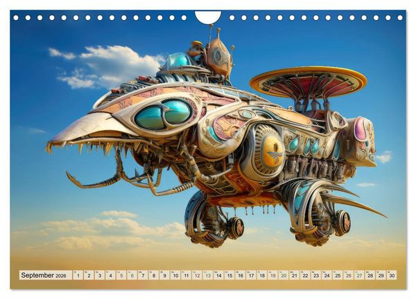Produktbild: Luftschiff-Fantasie (Wandkalender 2026 DIN A4 quer), CALVENDO Monatskalender