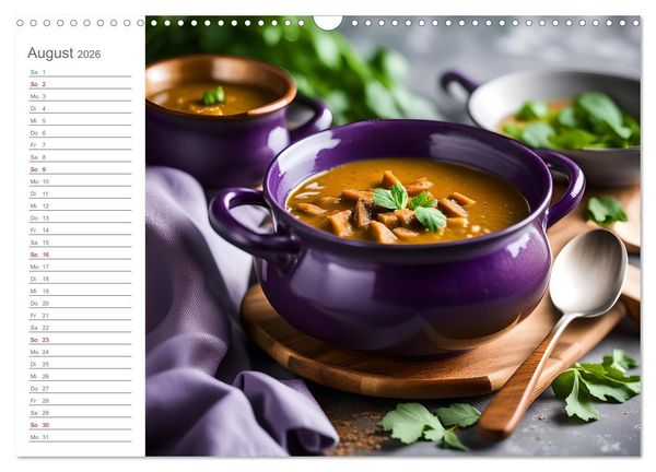 Produktbild: Dein Suppenjahr - Kulinarischer Suppengenuss der Saison (Wandkalender 2026 DIN A3 quer), CALVENDO Monatskalender