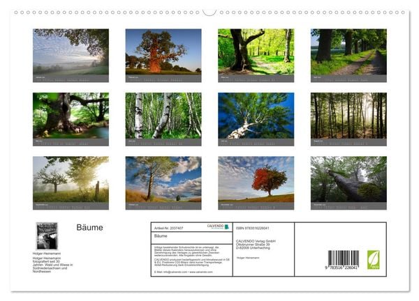Produktbild: B&auml;ume (hochwertiger Premium Wandkalender 2026 DIN A2 quer), Kunstdruck in Hochglanz