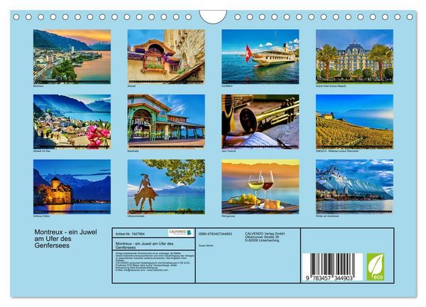 Produktbild: Montreux - ein Juwel am Ufer des Genfersees (Wandkalender 2026 DIN A4 quer), CALVENDO Monatskalender