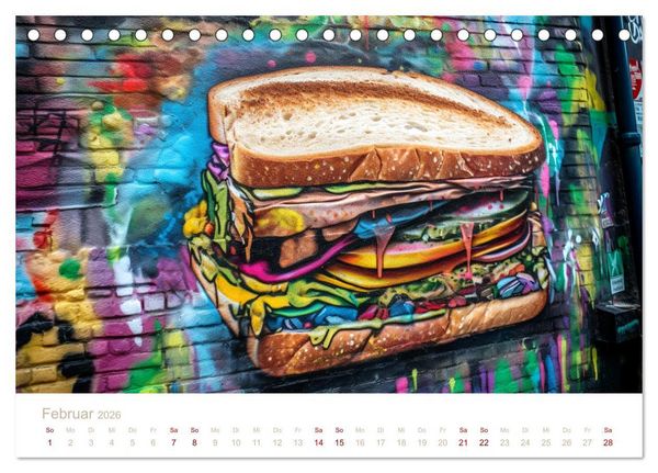 Produktbild: FAST FOOD STREET STYLE (Tischkalender 2026 DIN A5 quer), CALVENDO Monatskalender