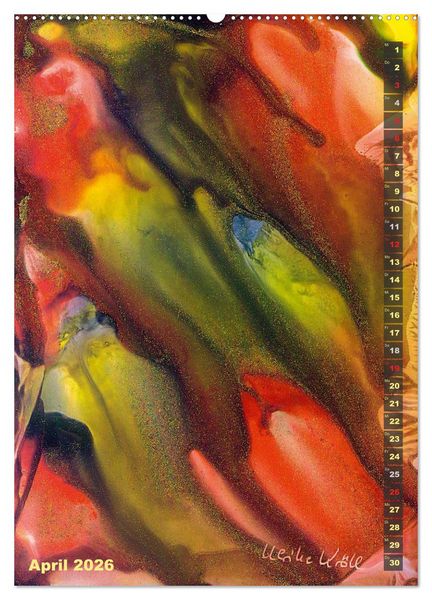 Produktbild: Encaustic-Malerei Kunstkalender 2026 (hochwertiger Premium Wandkalender 2026 DIN A2 hoch), Kunstdruck in Hochglanz