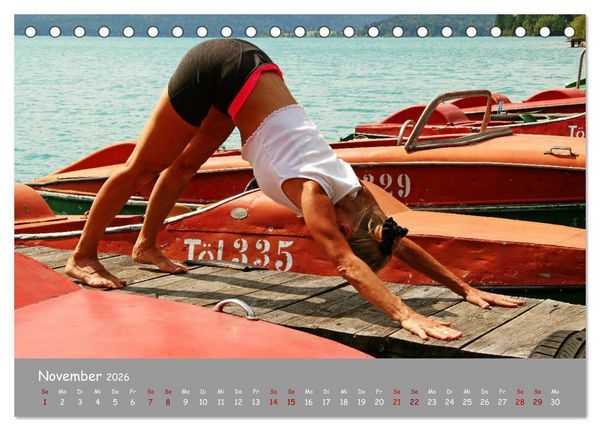 Produktbild: Yoga &ndash; Harmonie am Walchensee (Tischkalender 2026 DIN A5 quer), CALVENDO Monatskalender