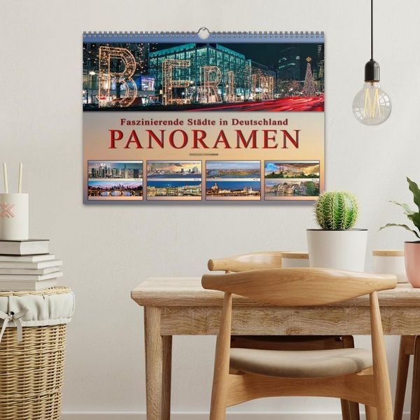 Produktbild: Faszinierende St&auml;dte in Deutschland - Panoramen (Wandkalender 2026 DIN A3 quer), CALVENDO Monatskalender