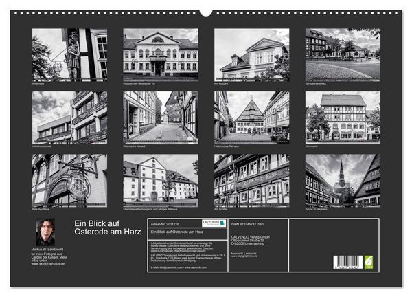 Produktbild: Ein Blick auf Osterode am Harz (Wandkalender 2026 DIN A2 quer), CALVENDO Monatskalender