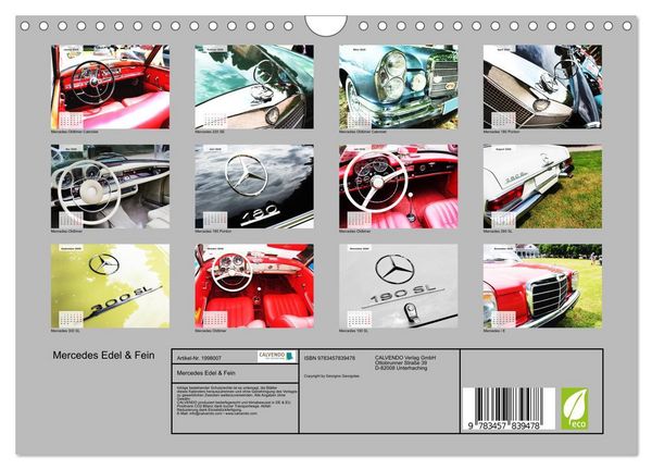Produktbild: Mercedes Edel & Fein (Wandkalender 2026 DIN A4 quer), CALVENDO Monatskalender