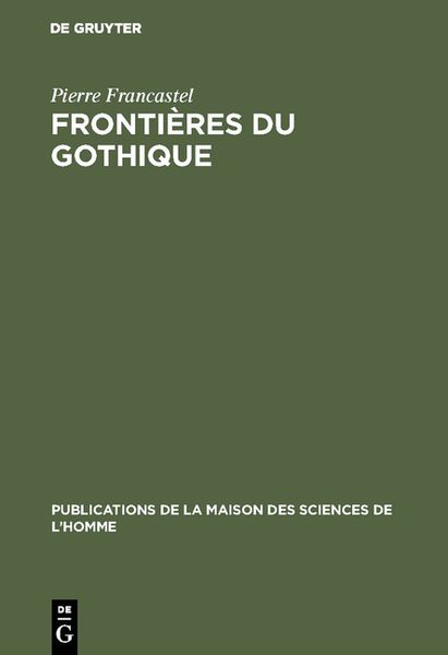 Produktbild: Fronti&egrave;res du gothique