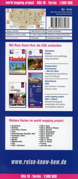 Produktbild: Reise Know-How Landkarte USA 10, Florida (1:500.000)