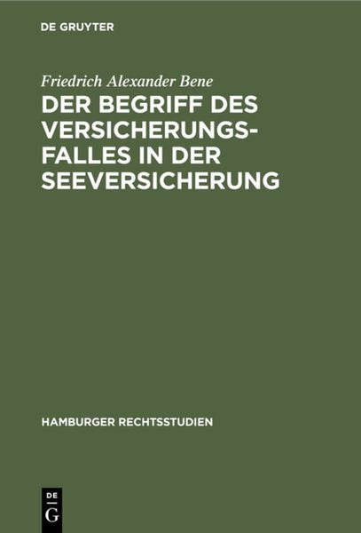 Produktbild: Der Begriff des Versicherungsfalles in der Seeversicherung