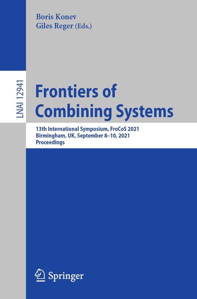 Produktbild: Frontiers of Combining Systems