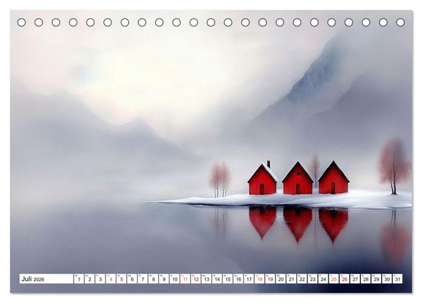 Produktbild: Wintertr&auml;ume &ndash; Zauberhafte Landschaften (Tischkalender 2026 DIN A5 quer), CALVENDO Monatskalender